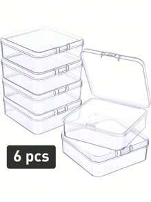 Mini Sticker Storage Box,Plastic Clear Beads Storage Containers Box For Collecting Small Items, Beads, Jewelry, Business Cards, Game Pieces, Crafts