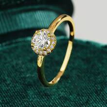 1pc S925 Gold Plated Ring, Suitable For Daily Fashion And Holidays