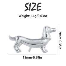 S925 Sterling Silver Cute Dachshund Design Earrings, Versatile For Daily Wear, Comes In Gift Box