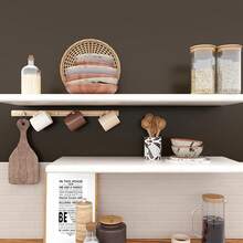 1 Roll Brown Matte Wallpaper Solid Color Self-Adhesive Peel-Off Contact Paper Bedroom Living Room TV Background Wall Home Decorative Wall Sticker Kitchen Countertop Cabinet Drawer Furniture Renovation Covering Film DIY Easy To Install Removable Wallpaper15.7inX393.7/196.8/118.1/39.3in Wall Paper Wall Stickers Room Decor Wall Decor Living Room Decor - Brown - View 7