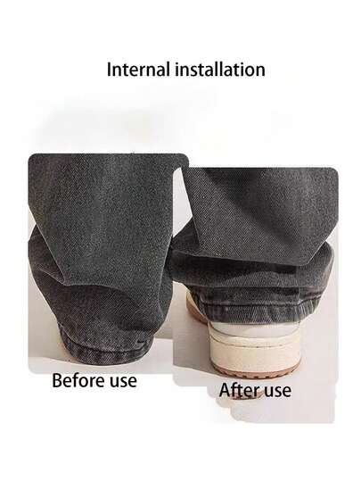 1PC/2PCS/4PCS/6PCS/8PCS/10PCS/12PCS/Pants Anti Drag Floor Artifact A Magical Tool For Shortening Pants Legs Invisible Seamless Pants Have Long Anti Drag Drawstring Cuffs On The Legs Invisible Fixed Clip On Shorts Legs To Prevent Dragging At The Bottom Of The Pants Legs, Hidden Leg Closure Device, Seamless, Prevents Pants Legs From Dragging The Floor, Suitable For Jeans And Pants, Waterproof, Portable