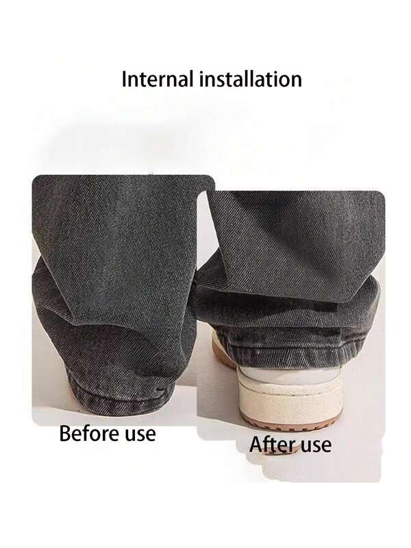 1PC/2PCS/4PCS/6PCS/8PCS/10PCS/12PCS/Pants Anti Drag Floor Artifact A Magical Tool For Shortening Pants Legs Invisible Seamless Pants Have Long Anti Drag Drawstring Cuffs On The Legs Invisible Fixed Clip On Shorts Legs To Prevent Dragging At The Bottom Of The Pants Legs, Hidden Leg Closure Device, Seamless, Prevents Pants Legs From Dragging The Floor, Suitable For Jeans And Pants, Waterproof, Portable