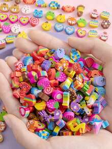 200 件迷你动物橡皮擦 - 各种卡通小橡皮擦，适用于课堂奖励、派对礼物和有趣的学校用品，各种颜色和设计，有趣的学习工具 | 有趣的设计 | 耐用橡皮擦，返校季节，办公用品，学校用品，生日礼物，返校礼物，卡通形状，橡皮擦，（这些橡皮擦非常小，购买前请检查尺寸！！！） - 彩色 - 查看 1