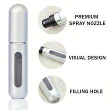 5ml Refillable Perfume Atomizer Spray Bottle, Single Pack, Shiny Pink Fragrance Bottle Sprayer Pump Storage Container For Travel, Living Room, Bedroom, Bathroom Home Decor, Wedding, Party, Birthday, Men's Gift, Mom Dad Friend, New Year, Accessory, Fun Gift - Đỏ - Xem 5