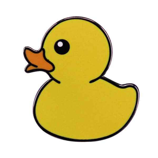 1pc Cute Yellow Rubber Duck Brooch, Artistic Badge Suitable For Decorating Denim, Backpacks, Hats, Clothing (Can Be Used As A Gift)