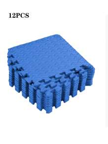 16片装健身器材泡沫垫 - 非防水EVA泡沫材质，适用于健身房和家庭锻炼，耐用彩色拼图垫（黑/灰），可降低噪音并确保训练安全，健身配件