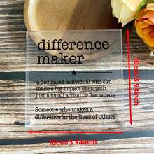 Centerpieces Difference Maker Office Decor - A Dedicated Individual Who Can Make A Big Impact Even With Just A Small Action Or Few Words. Ideal For Desk Decor, Boho Office Decor, And Room Decor Aesthetic. Also A Great Gift Option For Best Friend Gifts, Birthday Gifts For Women, And Anniversary Gifts. Perfect For Home Office, Living Room, And Bedroom Scenes. Suitable For Occasions Like Birthdays, Anniversaries, And General Gifting Moments. - Multicolor - View 2