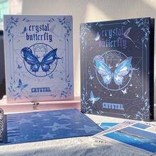 1 件 A5 6 孔活页夹笔记本，蝴蝶设计，多种颜色可选，适合学校、办公室或家庭