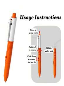 1 支水喷笔 - 适合学生的有趣恶作剧和放松，完美的礼物创意，多功能喷雾凝胶笔，可添加，消毒笔，喷雾瓶，酒精笔学校用品，返校