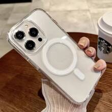 磁吸充电手机壳，兼容 17 Air、16 E、15、14、13 Pro Max、12 Mini、11、XR、XS、7、8 Plus，透明亚克力超薄保护套 - 無色 - 查看 10