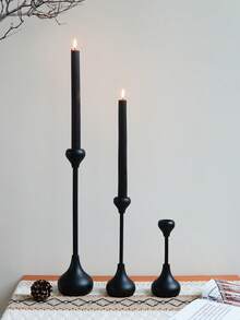 1 buc Suport de lumânare din lemn negru în formă de lacrimă, Suport minimalist pentru lumânări Wabi-Sabi și aromaterapie, Suport înalt romantic francez pentru lumânări, Potrivit pentru decorul casei, Suport de lumânări pentru sufragerie și sufragerie, Decor pentru evenimente și petreceri de nuntă, Cadou