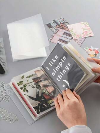 KPOP Idol Photocard Collect Book Photo Strip Album Back To School,Back To School,School Supplies,Multi-Purpose Photo Storage Album With 40-Page Binder Pocket For Scrapbooking Stamps, Large Capacity Photo Album Slip-Pocket Storage Album, Sticker Cards Bills Invoices Notes Favorites Illustrated Book