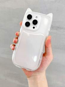 简约可爱猫耳朵透明手机壳，适用于 17 Pro Max/17 Pro/17 Air/17/16 Pro Max/16/16 Pro/16 Plus/15/15 Pro Max/15 Pro/15 Plus/11/12/13/14 Pro Max/11 Pro/11 Pro Max/12 Pro/12 Pro Max/13 Pro/13 Pro Max/14 Pro/14 Pro Max/14 Plus，创意软壳