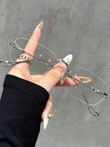 1 副 2025 金属简约时尚无度数眼镜，适合阅读、办公室、派对、时尚单品、摄影配件