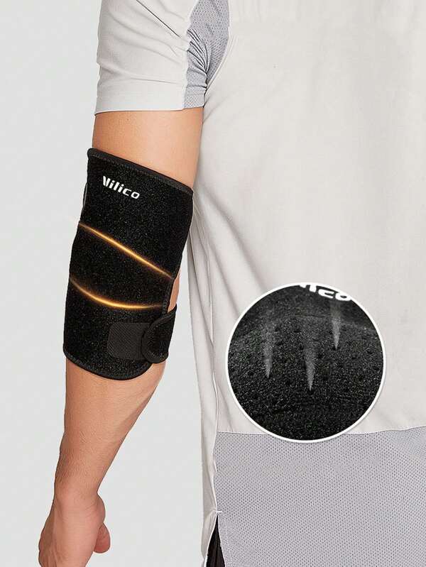 Vilico Professionelle Outdoor Sport Ellbogenbandage, atmungsaktiv, verstellbarer Kompressionsriemen, bequeme Passform für Herren & Damen, Frühling/Sommer