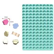 1 Dog Paw-Shaped Baking Mold, With 135 Cavities, - Highly Suitable For Chocolates, Candies And DIY Crafts - Very Suitable For Christmas, Parties And Festivals