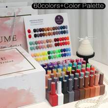 Set de 120 piezas de 15ml de esmalte de uñas en gel, serie de 120 colores con acabado brillante otoñal. Esmalte semipermanente con glitter y lentejuelas. Kit de esmalte UV resistente a remojo para manicura y diseño de uñas