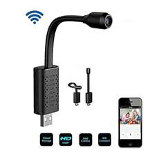 Mini Cámara Inalámbrica WiFi con Enchufe USB, Cámara con Lente de Cuello de Cisne, Cámara de Seguridad HD 1080P para el Hogar del Coche, Cámaras de Seguridad, Cámara Pequeña para - Negro - Ver 6