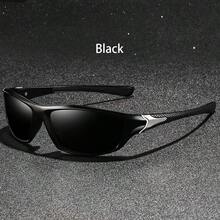 Unisex Fashion Sports Glasses, Classic Retro Plaid Pattern, Neutral Style, Tropical Beach Vacation Vibe, Shiny Material, Men's Classic Casual Retro Motorcycle Driving - F23-3B - View 18