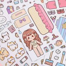 Pre-Cut Colorful Paper Doll Stickers For DIY Craft, Quiet Book, Handmade Activity Toys For Cat Cafe Theme, New Design Educational Collage Books,Back To School - Multicolor - View 9