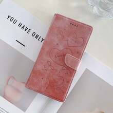 翻盖保护套 + 支架保护套 + 高工艺 + 全套手机壳，适用于三星 S24U/S25U、Redmi Note 13 Pro/14 Pro；仿皮保护套，适用于小米 Redmi Note 11/12/13/14 Pro，防水防震防摔防刮 - 粉色 - 查看 2