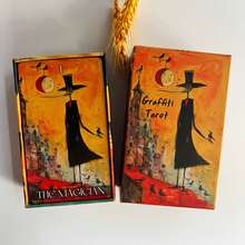 Tzxamsez Golden Storybook Tarot Deck, Graffiti Tarot Cards For Beginners, Fortune Telling Cards - 塗鴉 - 查看 5