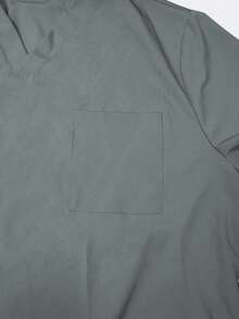 Men's Short Sleeve Shirt, Nurse/Doctor/Veterinarian/Caregiver Uniform Top