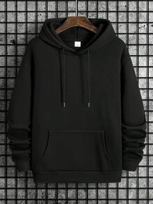Sudadera con capucha de patrón de telaraña geométrica azul marino para hombres - Sudadera casual con fuente en negrita, lavable aáquina, ajuste regular adecuado para primavera y otoño, diseño de estilo urbano, tela cómoda, entusiastas de la ropa urbana - Negro - Ver 7
