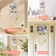 Colorful Butterfly Wind Chimes Garden Glass Wind Chimes For Home Party Festival Decor Garden Decoration Indoor Outdoor Lifelike Butterfly Deep Tone Style