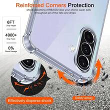 适用于 Galaxy S25 Ultra S24 Ultra S23 Ultra S22 S21 FE A05 A06 A16 A26 A36 A56 A14 A24 A34 A54 A15 A25 A35 A55 水晶透明防震手机壳软 TPU 保险杠防刮保护套，适用于红米手机系列 - 無色 - 查看 8
