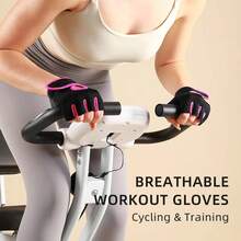 LINGPENG 1 Pair Half Finger Breathable Workout Gloves With Anti-Slip Silicone Pads, Suitable For Cycling/Weightlifting/Strength Training - Multicolor - View 5