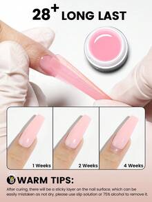 YOKEFELLOW 50克延长胶，用于延长和加固指甲，果冻裸色延长胶，可卸除，UV/LED持久增厚凝胶，适合沙龙使用，也是送给女性和女孩的节日礼物，新品 YMH05