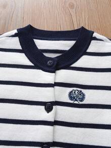 New Fashion Sweater Cardigan & Skirt 2 Pieces Set, Preppy Style For Older Tween Girl