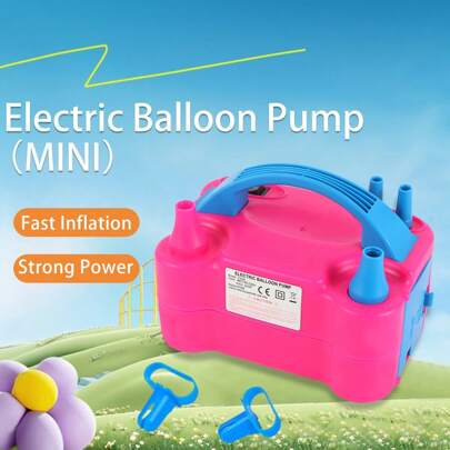 AOYI 1 Pc Electric Air Balloon Pump, 600W Portable Dual Nozzle Electric Balloon Inflator For Christmas Birthday New Year Wedding Party Decoration