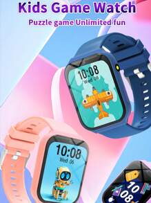 ERUN 2025年新款儿童智能手表，儿童游戏手表，18款趣味游戏，1.83英寸触摸屏，超低功耗芯片，计步器，拍照，手电筒，闹钟提醒，相机，相册，日历，计步，倒计时，计算器，秒表，手电筒灯， - 彩色 - 查看 6