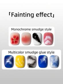 RS NAIL 10克速效透明绽放凝胶 UV LED 绽放凝胶，可扩散效果，大理石花朵水彩花卉印花，可卸除指甲油，女士适用 - 無色 - 查看 6