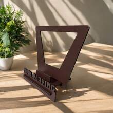 1pc 3D Retro Wooden Record Stand, Wooden Record Rack, Creative Gift, Record Player Accessory, Album & Record Display Shelf