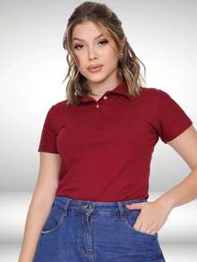 Women T-Shirts - 紅木色 - 查看 5