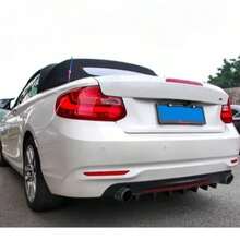 Vmingo Difusor trasero 7 aletas universal para bumper/facia auto sport, accesorio aerodinámico y decorativo para coche, mejora la apariencia y el flujo de aire, fácil de instalar, material resistente y duradero, compatible con diferentes vehículos. - Negro - Ver 4