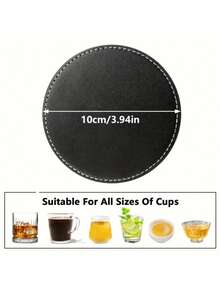 10pcs Custom Faux Leather Coasters - Customize The Pattern You Want - Suitable For Coffee, Beer, And Wine Coasters - Personalized Gifts,Christmas Gift Supplies