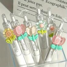 1/5/10pcs Random Vegetable-Shaped Pen, High-Quality Writing Pen With 0.5mm Tip, Black Ballpoint Pen For Students