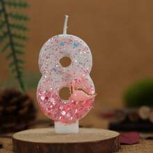 1 buc Lumânare Digitală Creative Cu Dispozitiv Decor Tort Lumânare, Lumânare Digitală Strălucitoare Roz Deschis 0-9, Potrivită Pentru Tort De Ziua De Naștere, Petrecere Mare De Festivaluri - Baby Pink - Vizualizare 10