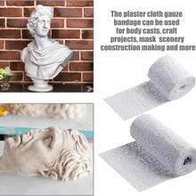 [5-Piece Plaster Gauze Rolls]White Casting Material | Perfect For Mask Making/Craft Molds | 3D Texture (Easy To Shape) | Fits Body Casting/Creative Sculpture | Beginner-Friendly.Fast-Drying (No Cracking) | #DIYArt #MaskMakingSupplies - Nhiều màu - Xem 9