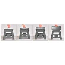 ZYLX SHOPPING - Taburete Plegable Multiusos en PVC Resistente | Varios Tamaños | Banqueta Baño y Escalera Pequeña - Rojo - Ver 3