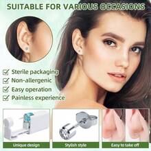 4PCS Disposable Ear Piercing Gun With Built-In Earrings Studs-Easy Use Ear Piercing Kit - Second Generation Ear Piercer_4 Pieces - View 5