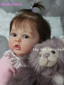 60cm 3D Paint Skin With Vein Vinyl Reborn Baby Doll For Girl Handmade 24 Inch Princess Toddler Artist Collection - Muñeca de piel pintada en 3D - Ver 3