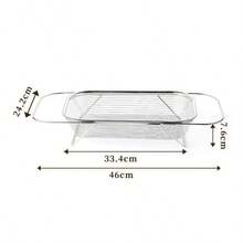 1 件不锈钢水槽沥水篮，可扩展厨房水槽碗碟干燥架，多功能餐具和碗沥水架 - 銀色 - 查看 11