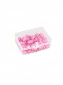 50pcs Creative Heart Shaped Thumb Tacks, Cute Pink Heart Shaped Pushpins, Iron Material, Suitable For Home, School And Office Decor, Boxes, Creative Heart-Shaped Small Nails, Colorful Heart Pushpins, For Photo Wall, Map And Corkboard,Back To School,School Supplies - Pink - View 19