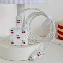 5pcs Flower/Butterfly Cable Protector 20W Fast Charging For Apple 14 13 12 11 Pro Max, Best Gift For Friends Nan Charger Protector Charger Case Phone Accessories - Red - View 3