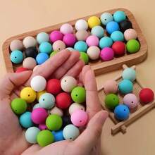 Silicone Beads 9/12/15mm Gritty Transparent - 105pcs DIY Jewelry Making Beads For Bracelets, Necklaces, Keychains, Shockproof & Durable Craft Beads